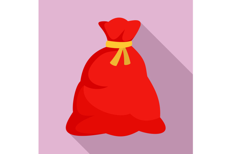 santa-sack-icon-flat-style