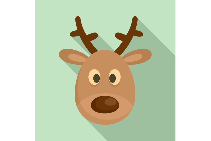 deer-head-icon-flat-style