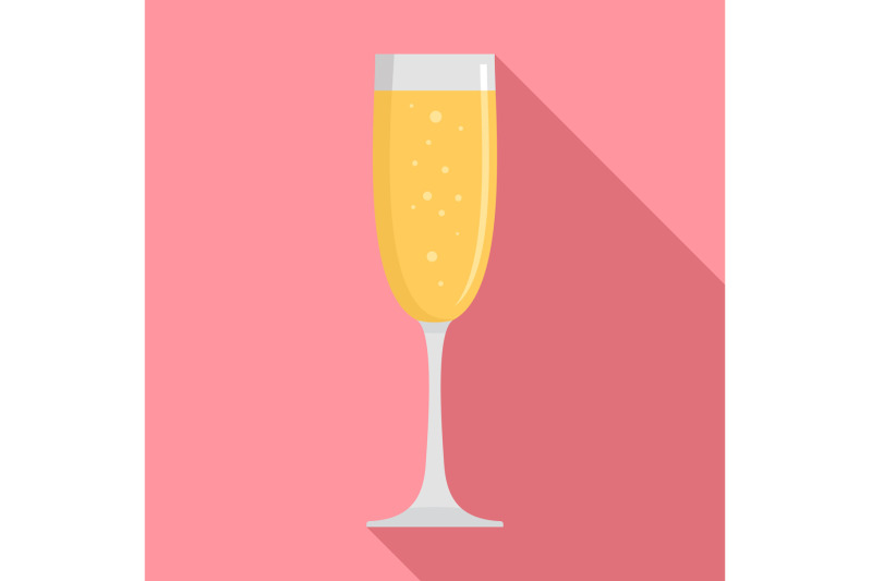 glass-champagne-icon-flat-style