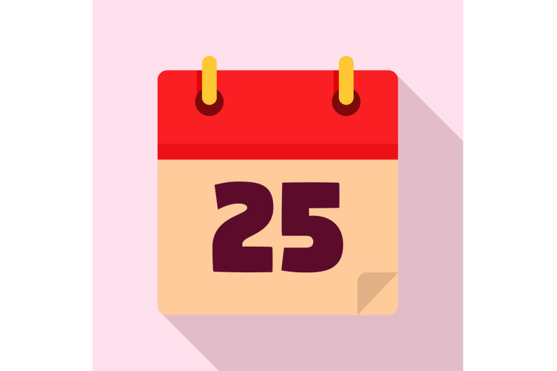 christmas-date-calendar-icon-flat-style