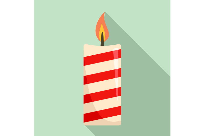 christmas-candle-icon-flat-style