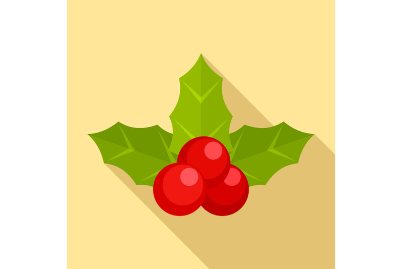 holly-berry-icon-flat-style