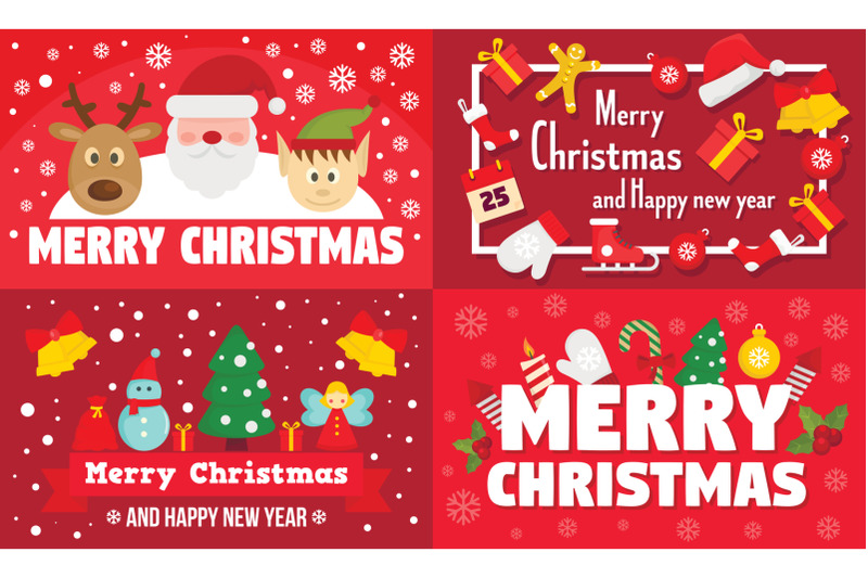 merry-christmas-banner-set-flat-style