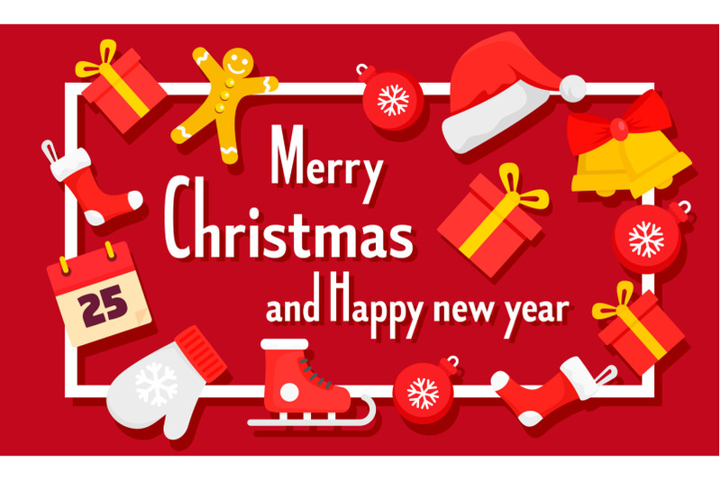 merry-christmas-and-happy-new-year-concept-banner-flat-style