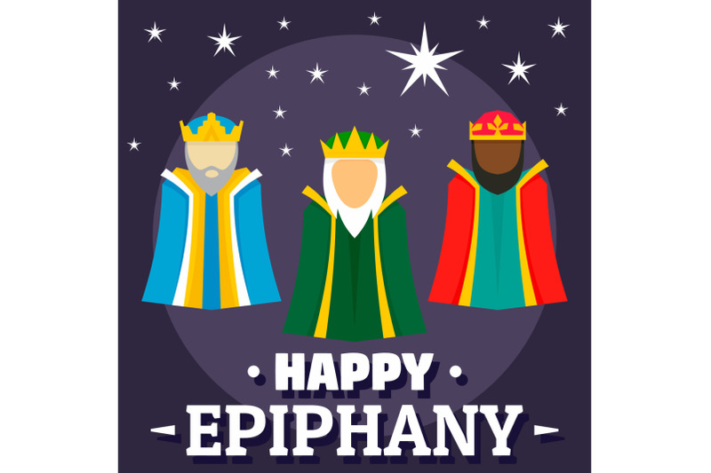 holiday-happy-epiphany-concept-background-flat-style