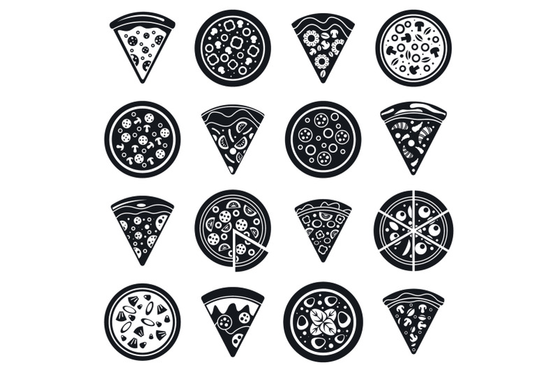 pizza-food-icon-set-simple-style