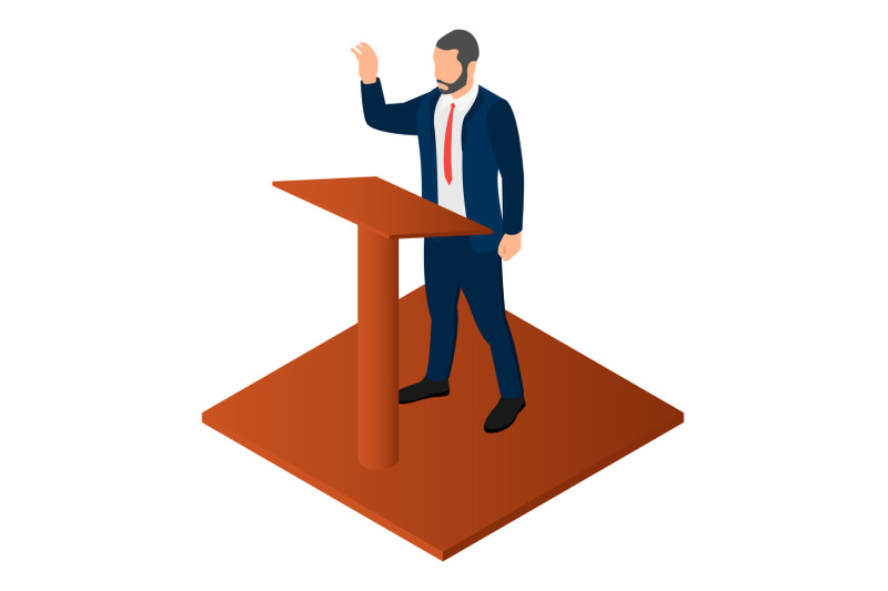 election-candidate-icon-isometric-style