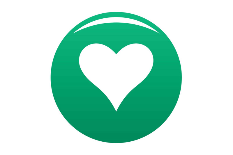 affectionate-heart-icon-vector-green