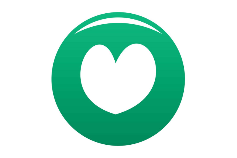 reliable-heart-icon-vector-green
