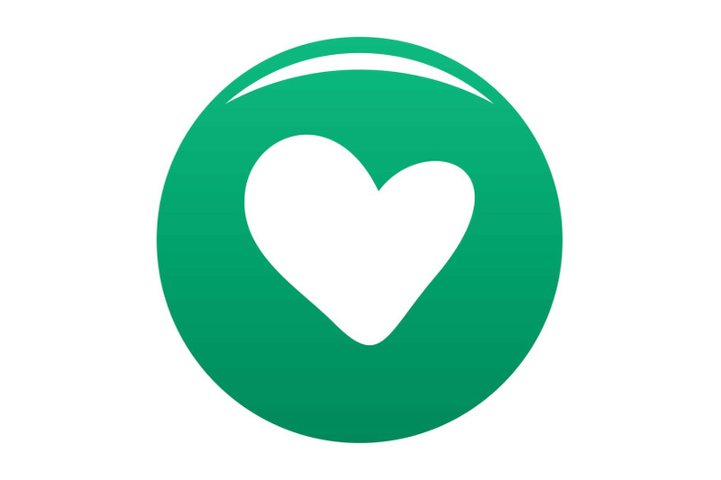 true-heart-icon-vector-green