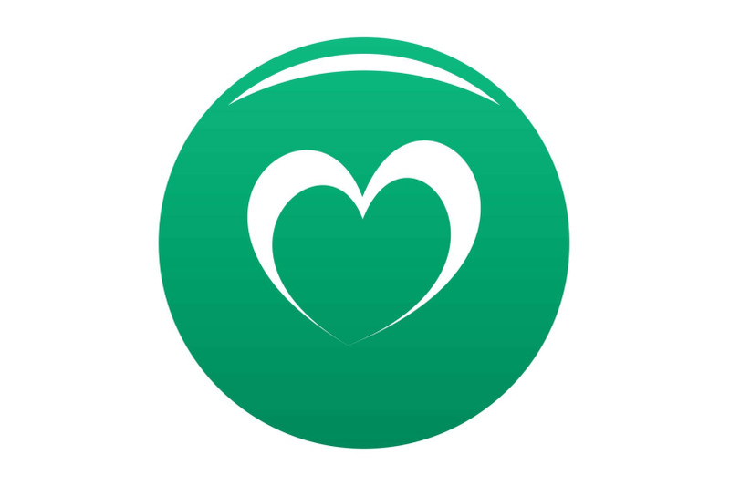 frantic-heart-icon-vector-green