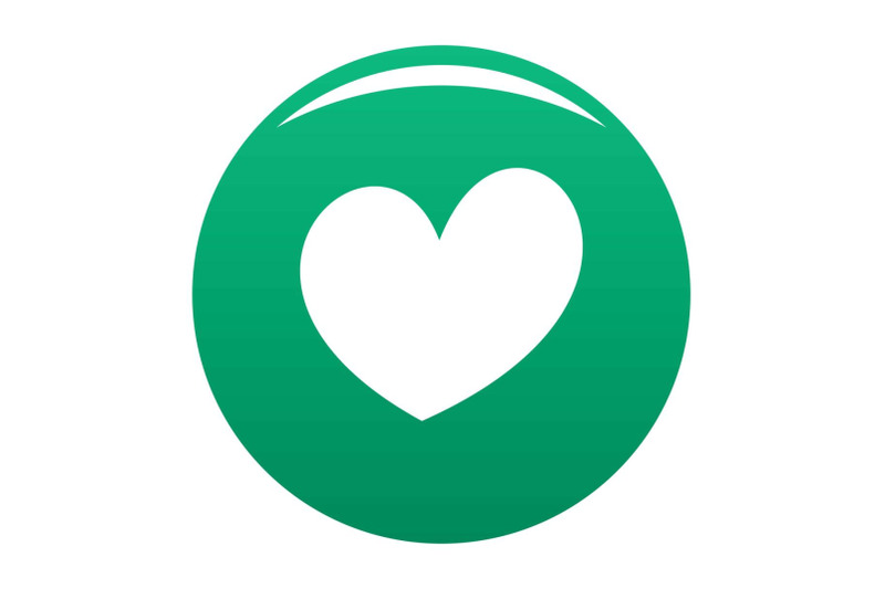 fiery-heart-icon-vector-green