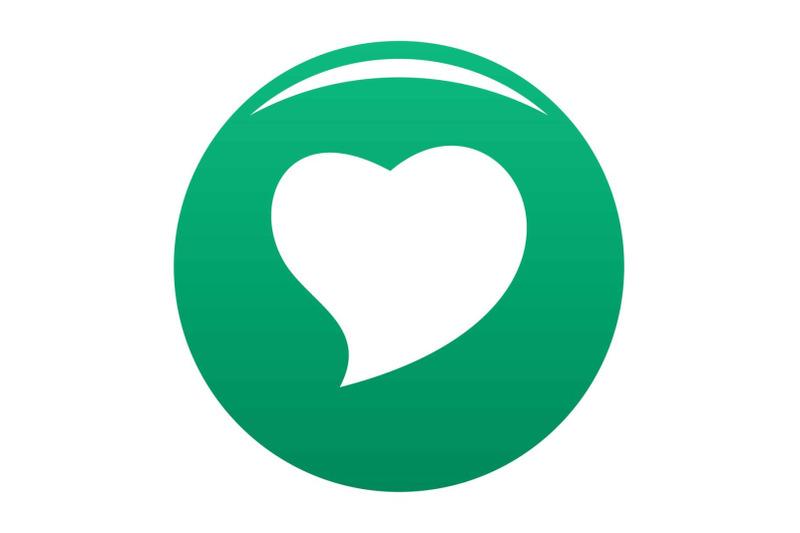 brave-heart-icon-vector-green