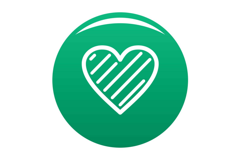 simple-heart-icon-vector-green