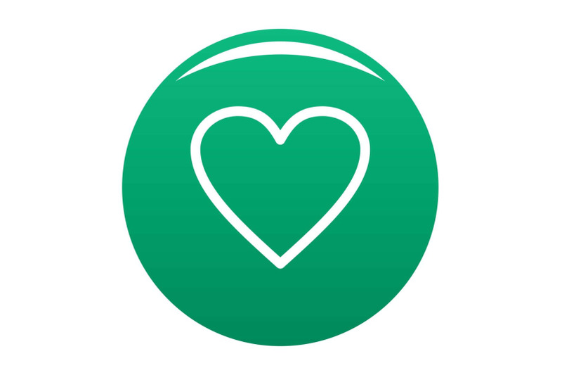 ardent-heart-icon-vector-green