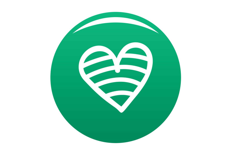 new-heart-icon-vector-green