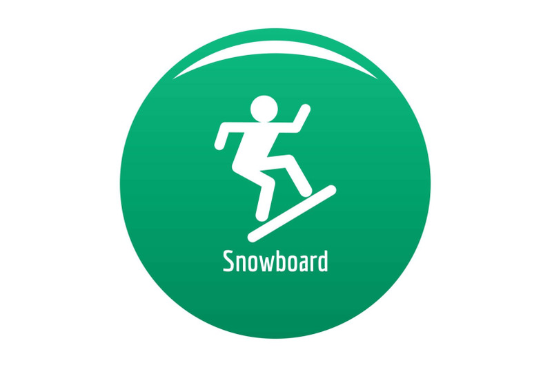 snowboard-icon-vector-green