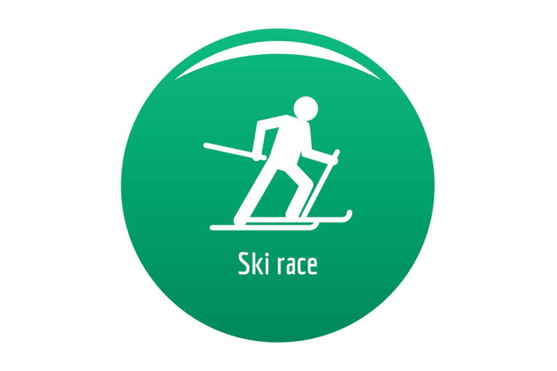 ski-race-icon-vector-green