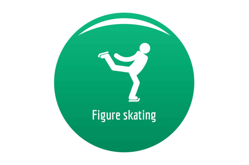 figure-skating-icon-vector-green