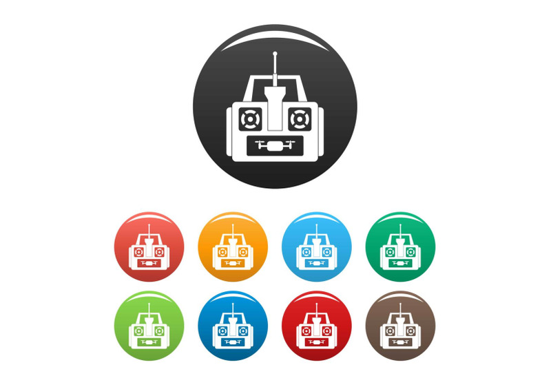 aerial-drone-remote-control-icons-set-color