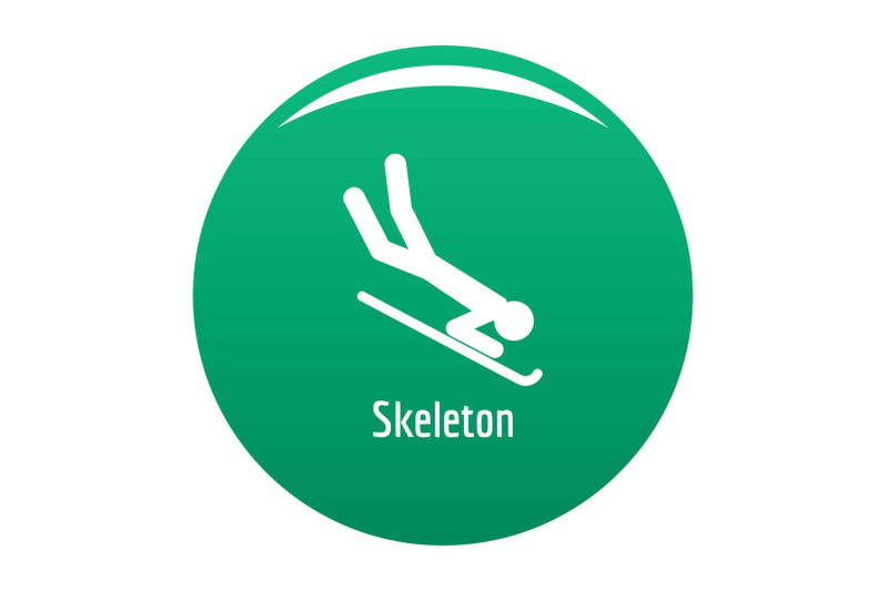 skeleton-icon-vector-green