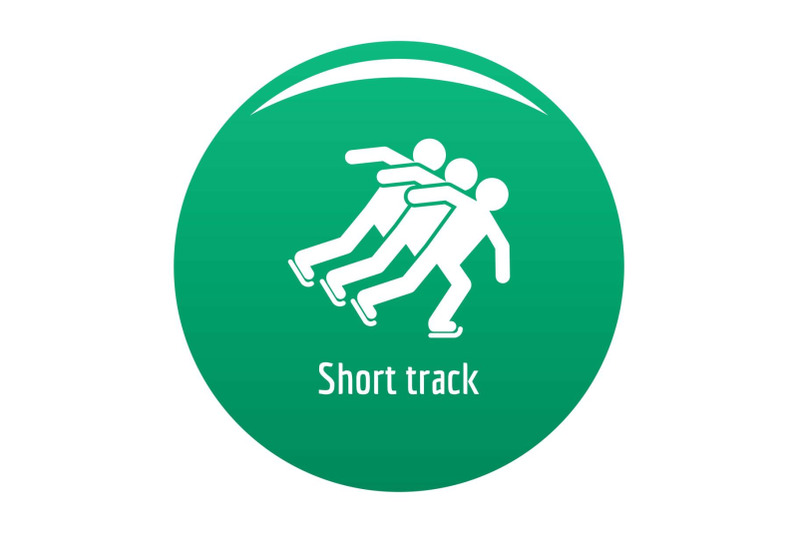 short-track-icon-vector-green