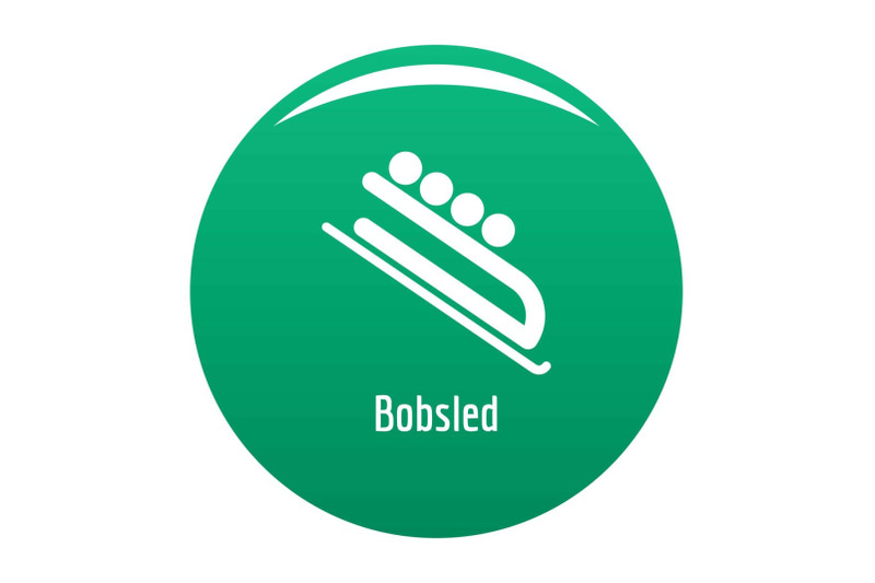 bobsled-icon-vector-green