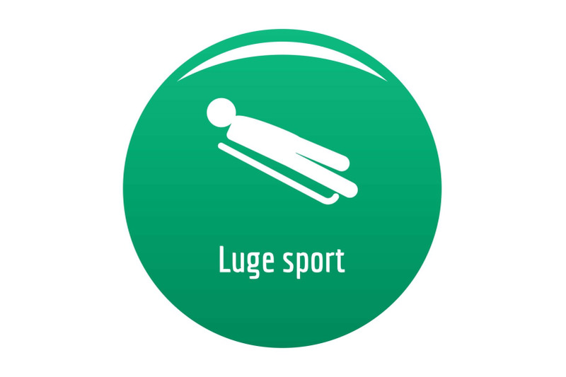 luge-sport-icon-vector-green