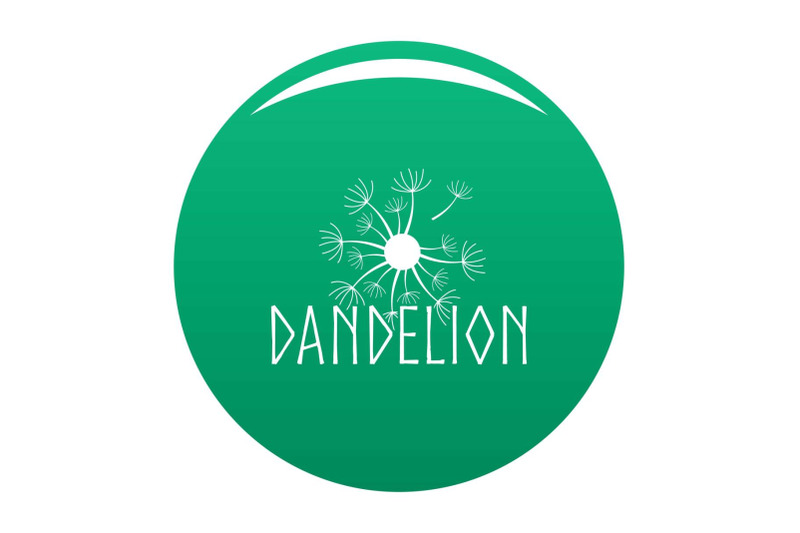 blooming-dandelion-logo-icon-vector-green