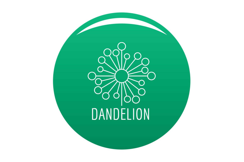 torn-dandelion-logo-icon-vector-green