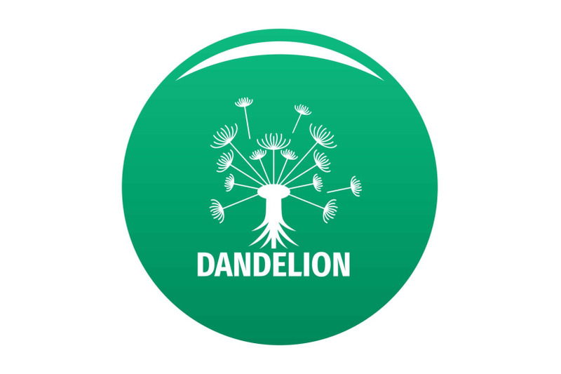 spring-dandelion-logo-icon-vector-green