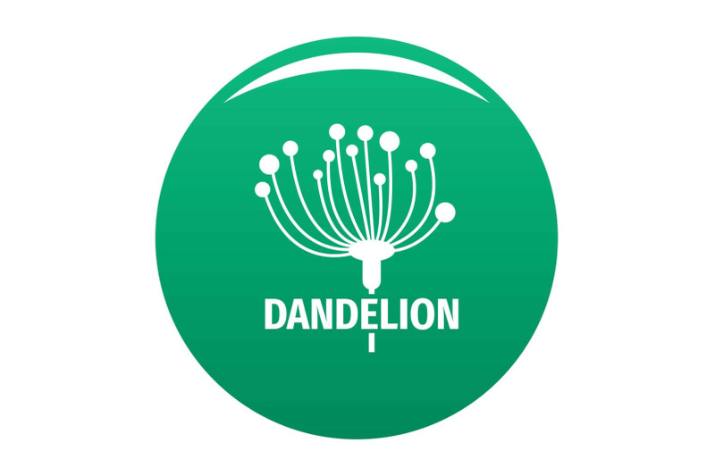 cute-dandelion-logo-icon-vector-green