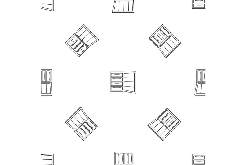 open-refrigerator-pattern-seamless-vector