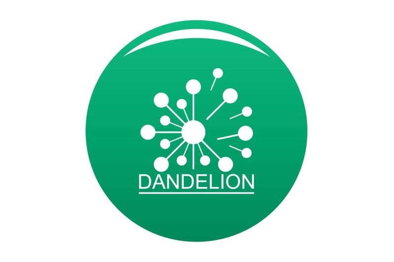 meadow-dandelion-logo-icon-vector-green