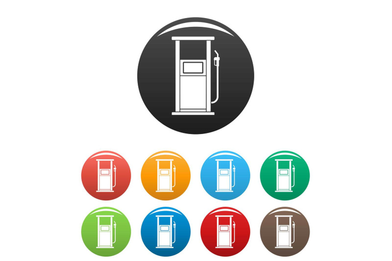 fuel-refill-stand-icons-set-color