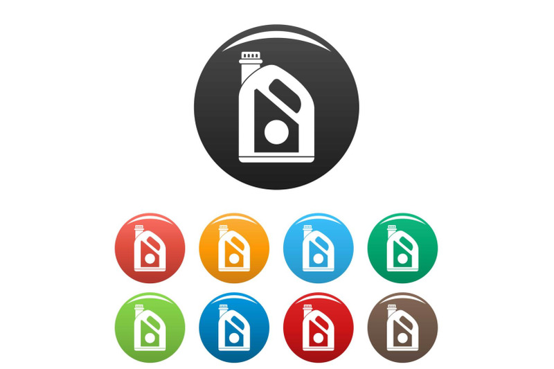 oil-plastic-canister-icons-set-color