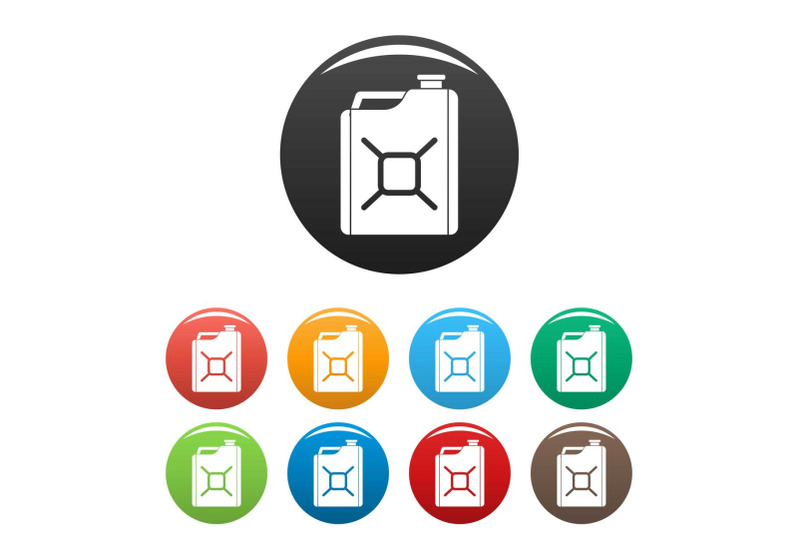 gas-canister-icons-set-color