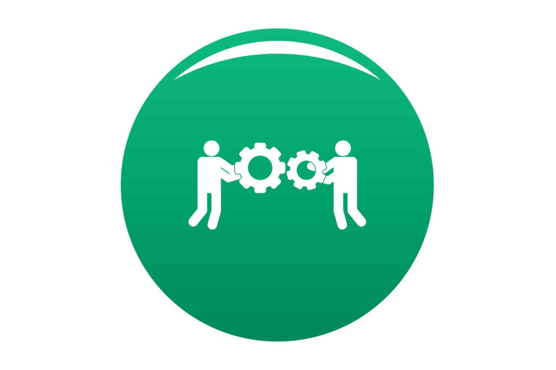 employee-with-gear-icon-vector-green