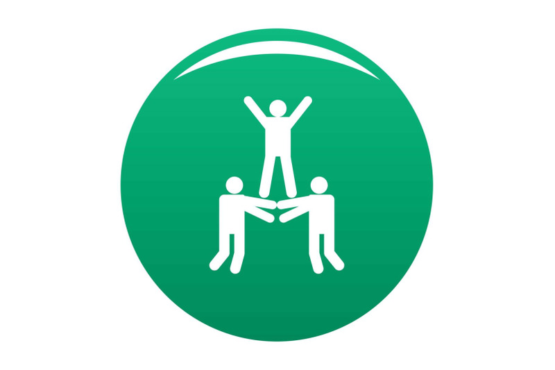 happy-teamwork-icon-vector-green