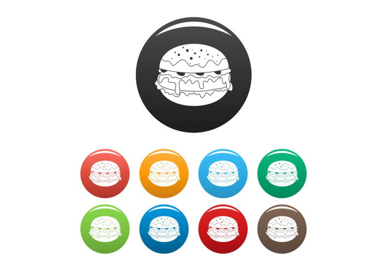 cheeseburger-icons-set-color