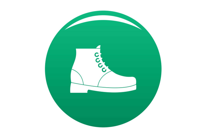 hiking-boots-icon-vector-green