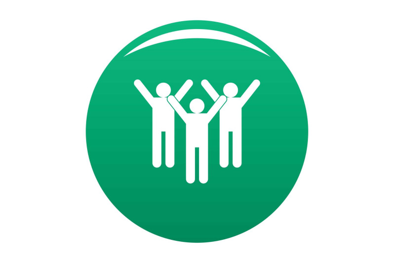 winning-teamwork-icon-vector-green