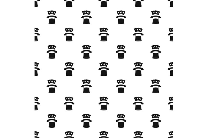 hat-with-card-pattern-seamless-vector
