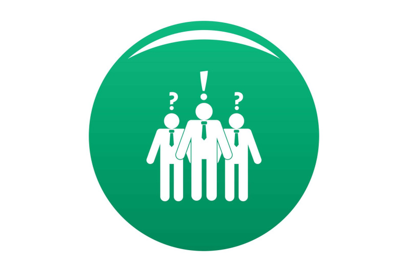 asking-teamwork-icon-vector-green