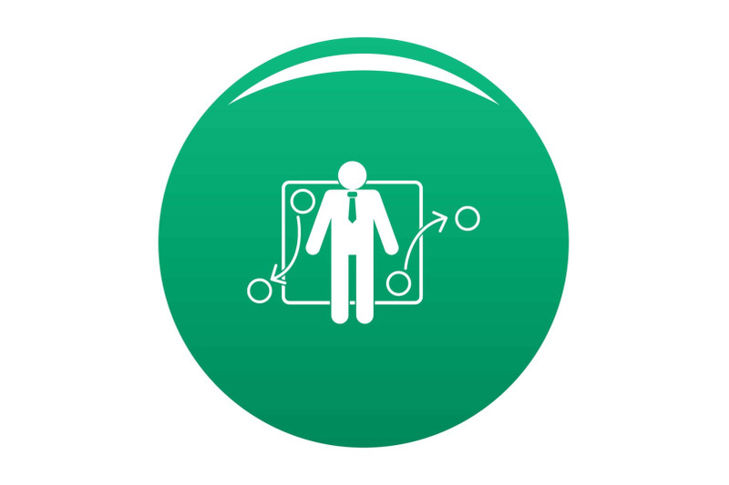 one-businessman-icon-vector-green