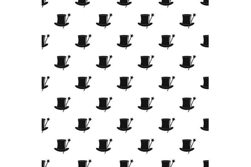 hat-with-a-wand-pattern-seamless-vector