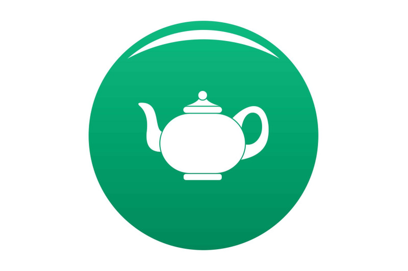 kitchen-teapot-icon-vector-green