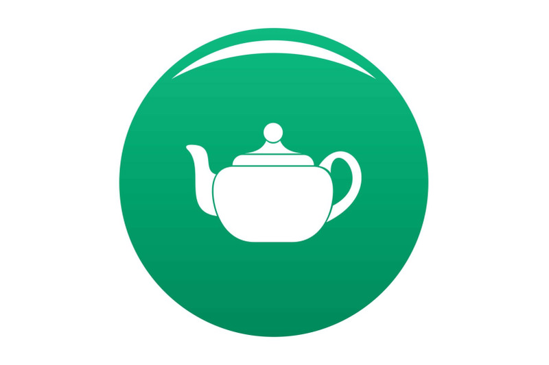 small-teapot-icon-vector-green