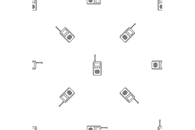 talkie-radio-pattern-seamless-vector