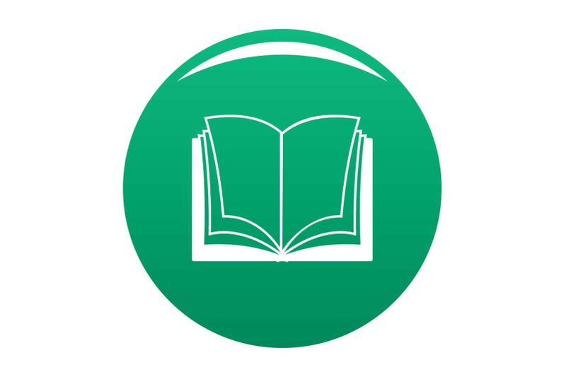 book-dictionary-icon-vector-green